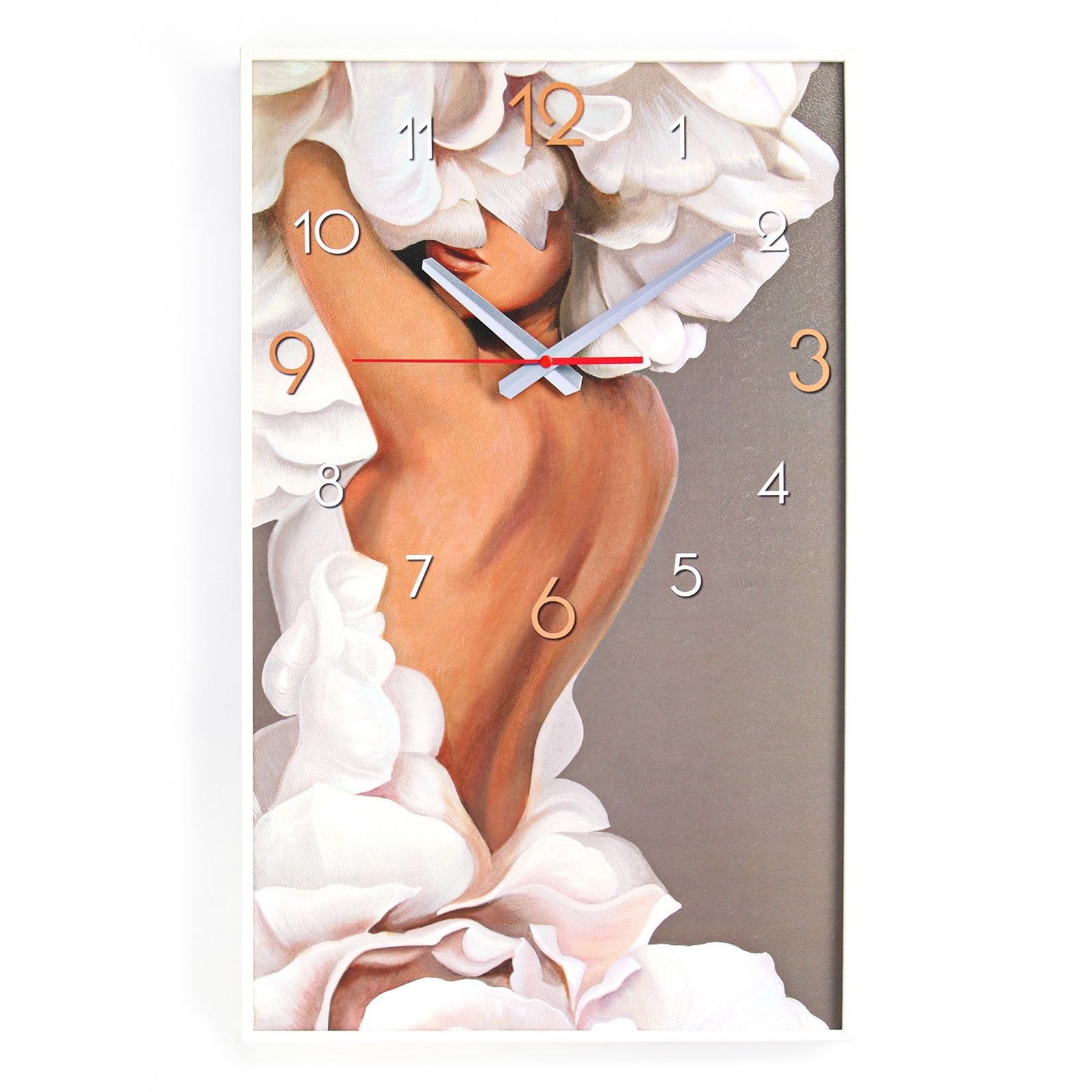 Часы-картина "Девушка", плавный ход, 57 х 35 х 4 см, АА